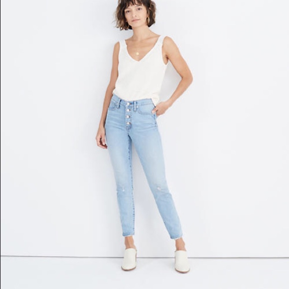 PETITE 9” skinny crop jeans Madewell